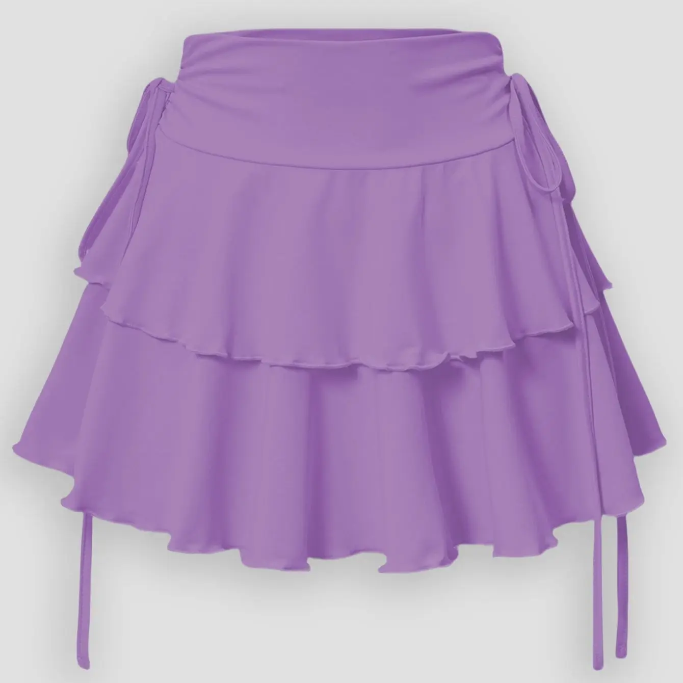 Женская мини-юбка трапециевидной формы средней длины