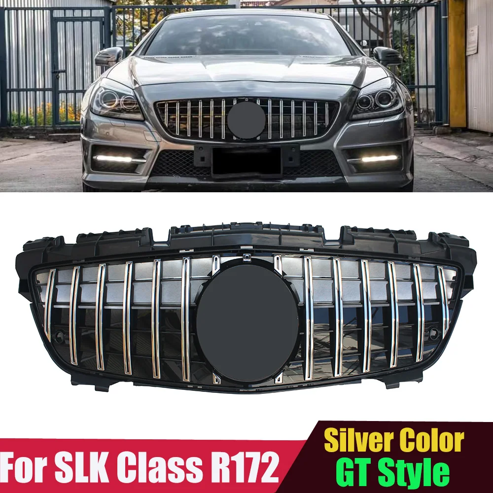 

2012-2016 GT Style Front Grille Mesh Hood for Mercedes SLK Class R172 SLK 200 SLK 250 SLK 350