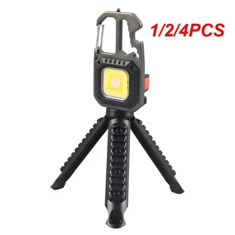 

1/2/4PCS Mini LED Flashlight Portable Work Light Pocket Keychains Flashlight USB Rechargeable For Outdoor Camping Small Lights