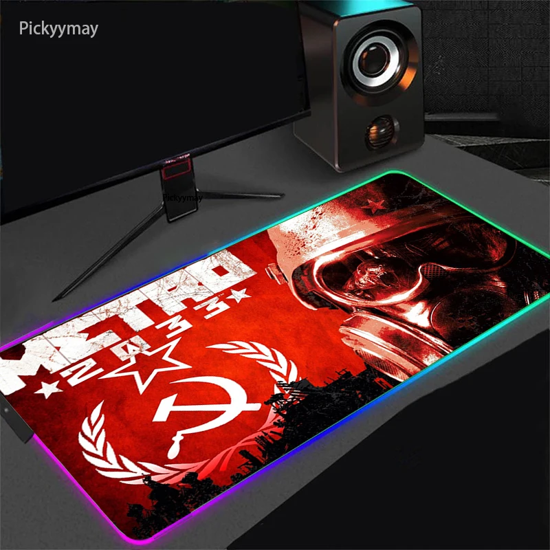 

RGB Gaming Mouse Pad Large Gamer XXL LED Computer Mousepad Metro 2033 Mause Mat With Backlight Carpet For PC Keyboard Desk Mats