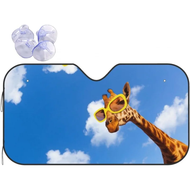 

Забавный Жираф для лобового стекла автомобиля Забавный солнцезащитный козырек складной УФ-Луч 2 Защита от солнца солнцезащитный козырек для защиты вашего автомобиля от прохлады маленький