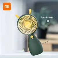 portable mini fan usb charging handheld cartoon fan for outdoor creative cute mute lanyard desktop small cooling conditioner fan