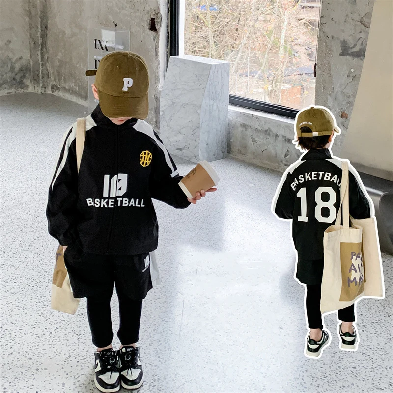 

Girls Suit Sweatshirts +Pants 2Pcs/Sets 2022 Black Spring Autumn Toddler Kids Teenagers Cotton Sportswear Tracksuit Sport Suits