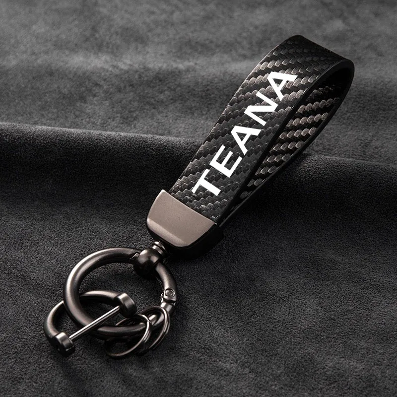 

New Genuine Leather Car Styling Emblem Keychain Key Chain Rings For Nissan TEANA Accessories