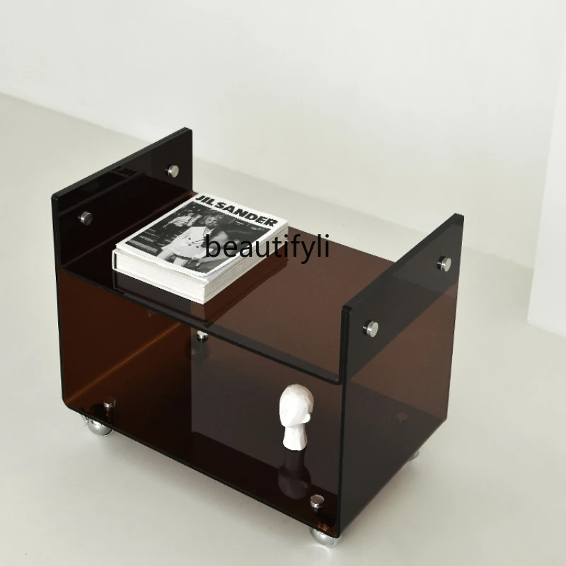 

CXH Storage Rack Bedside Table Multi-Functional Modern Minimalist Sofa Side Table