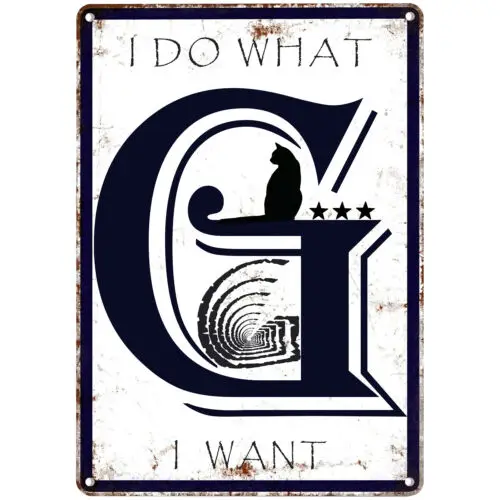 Винтажный жестяной знак я делаю то что хочу кот металлический алфавит Настенная