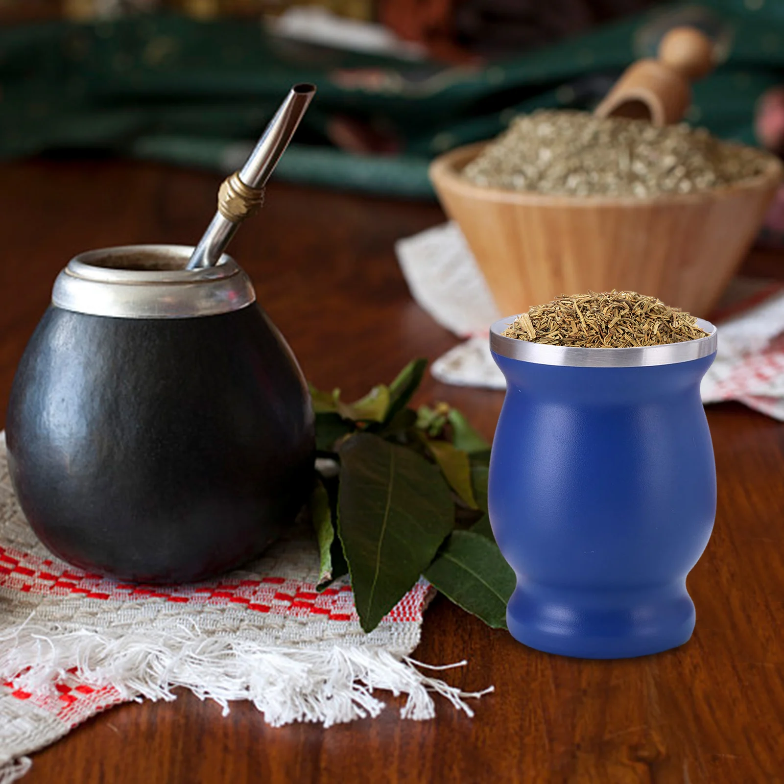 

Yerba Mate Gourd Cup 1Pcs 304 Stainless Steel Drinking Cup With Double-Wall Thermal Design 230 ML / 8 Ounces Capacity Simple To