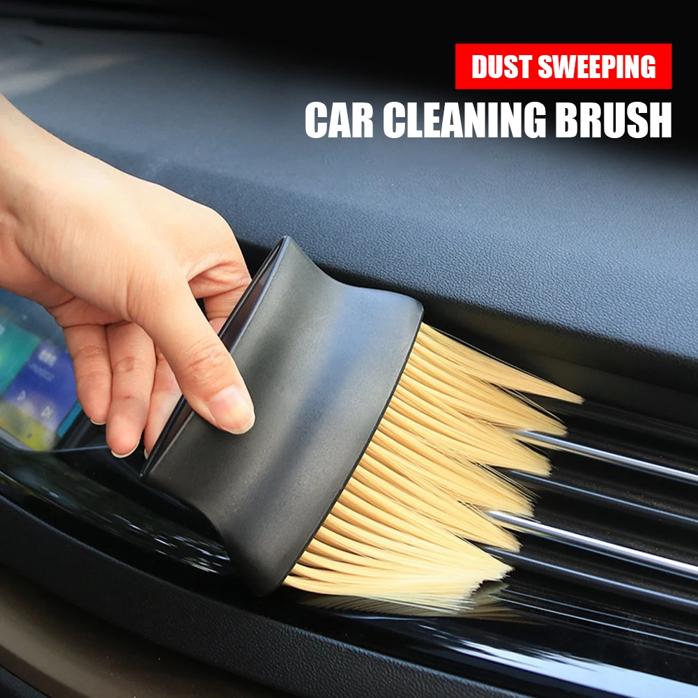 

Car Air Outlet Cleaning Brush Dashboard Air Conditioner Detailing Dust Sweeping Tools Auto Interior Home Office Duster Brushes