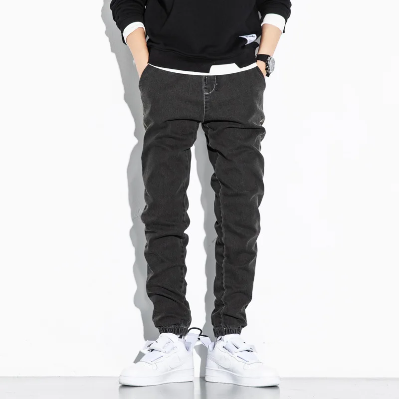 Jeans men's 2022 new autumn trendy brand slim-fitted workwear pants trendy all-match men's casual trousers