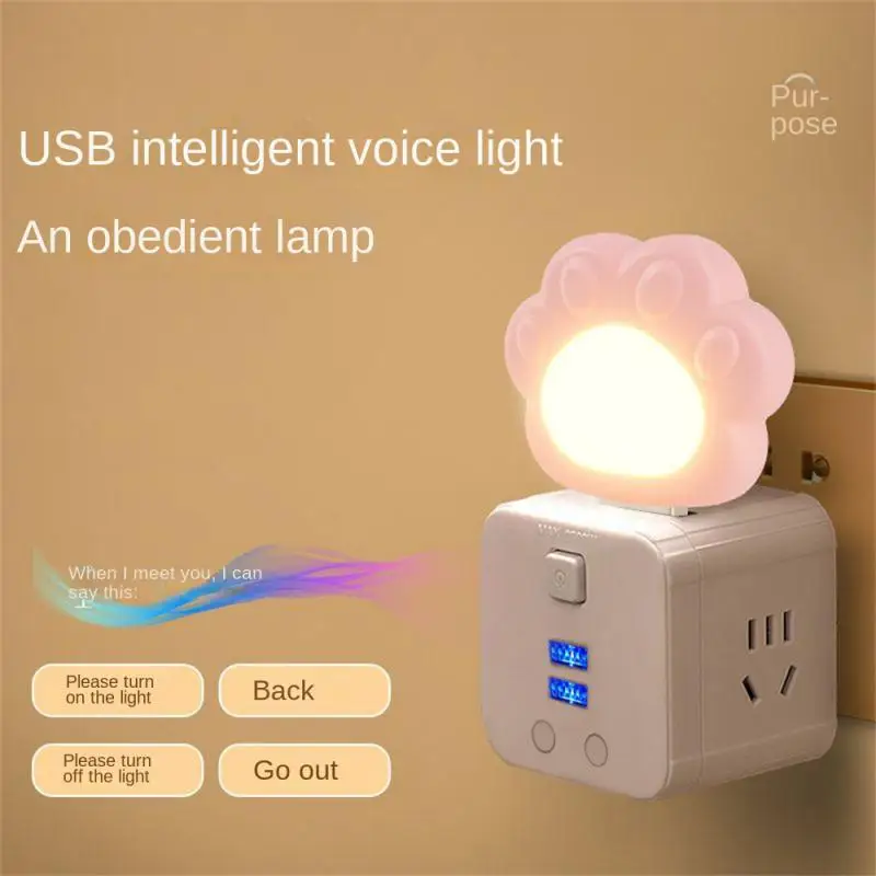 

Artificial Intelligence Voice Night Lamp Portable USB Mini Night Light Colorful LED Atmosphere Light For Livingroom Decoration