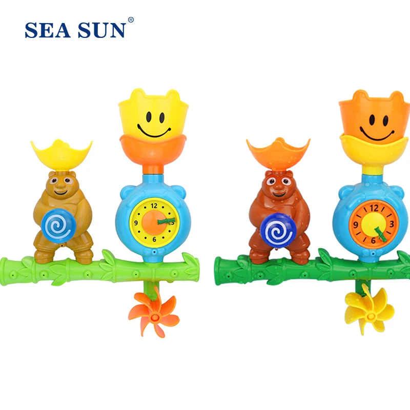 

Детские Игрушки для ванны, красочный водный круг, ванная на присоске, спрей для воды, игровой набор для душа, аксессуары для детей, малышей, д...