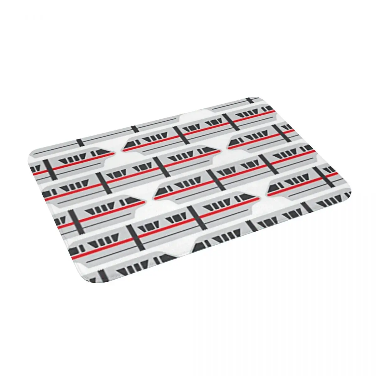 

Red Train 24" X 16" Non Slip Absorbent Memory Foam Bath Mat for Home Decor/Kitchen/Entry/Indoor/Outdoor/Living Room