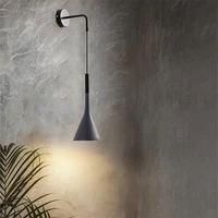 simple wall lamp nordic wall sconces modern bedroom bedside living room tv background wall lights decoration horn light fixtures