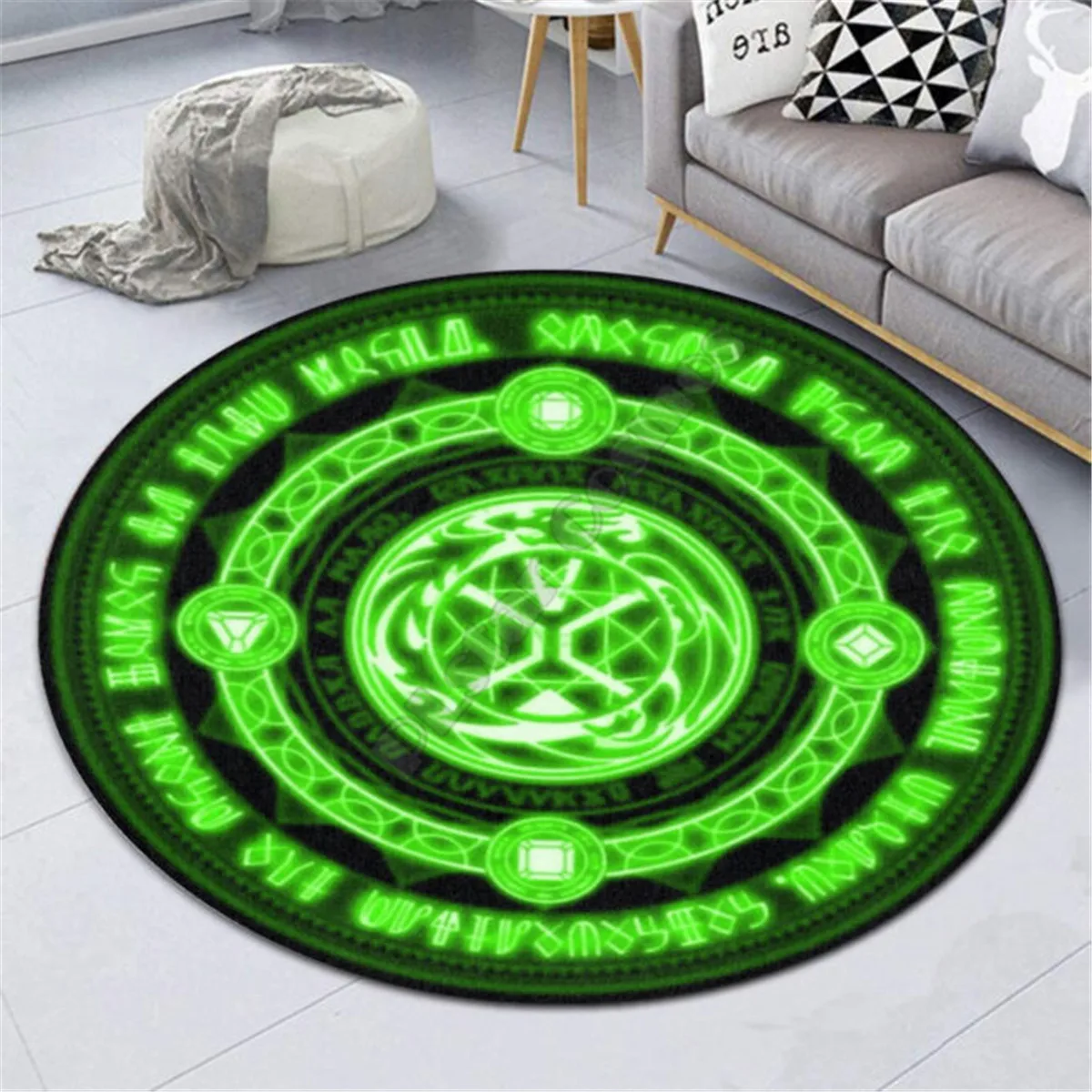 

Magic Circle Premium Round Rug 3D Printed Rug Non-slip Mat Dining Room Living Room Soft Bedroom Carpet 01