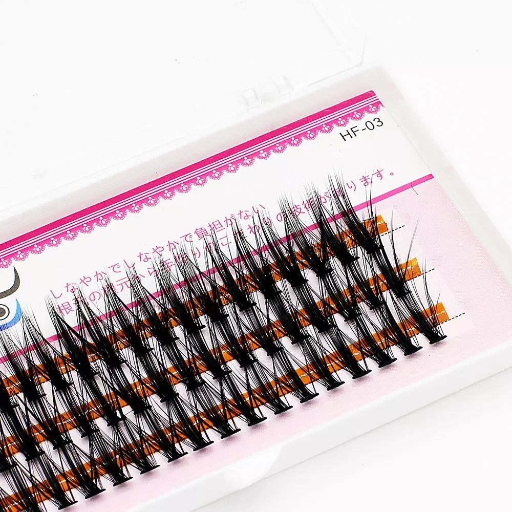 

Japan Thick Bundles Makeup Individual Mink EyeLashes 3D Volume Grafting Fake False Black Cluster Eyelash Extension Lash Bunche