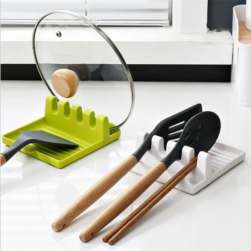 

New Pot Lid Rack Spoon Rest Holder Kitchen Storage Organizer Cutlery Holder for Fork Spatula Rack Pan Cover Shelf Tableware