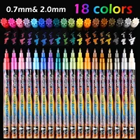 121824 colors acrylic metallic marker pens extra fine point paint pen permanent marker painting signature