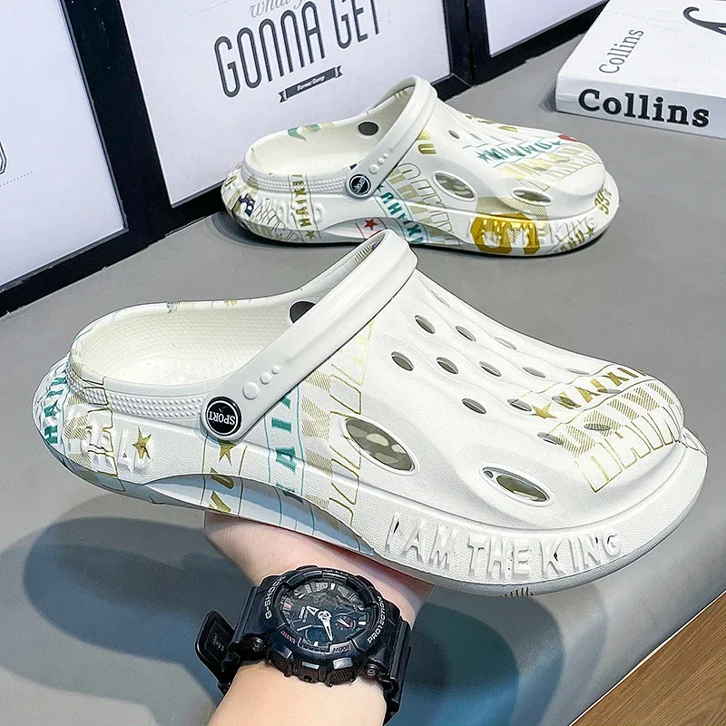 Пляжные сандалии унисекс. Дизайнерский гобелен Qaawal с перфорацией и лоскутным