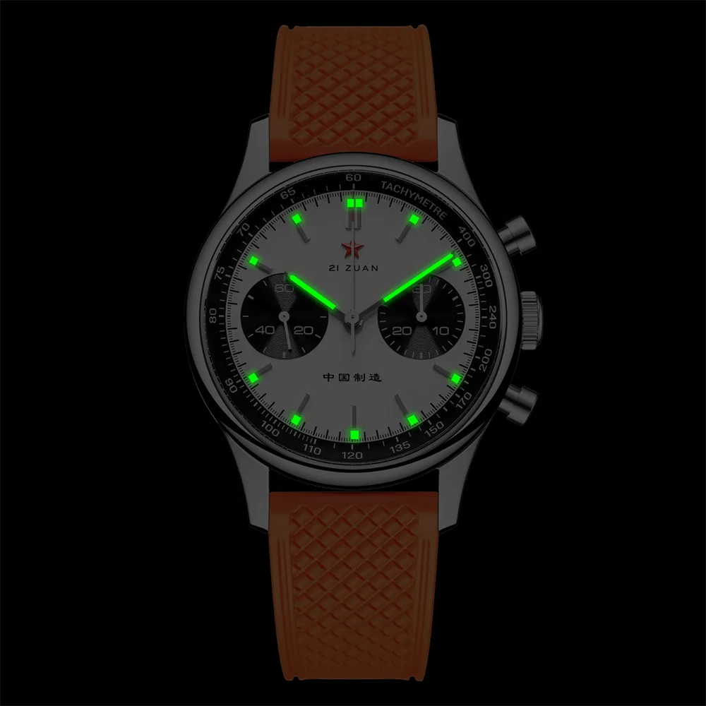 Механические наручные часы Red Star Panda 1963 хронограф st1901 мужские с гибкой шеей 40 мм