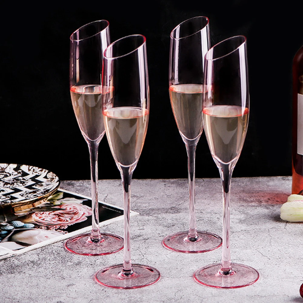 (Логотип может быть выгравирован) Розовый высококачественный хрустальный бокал