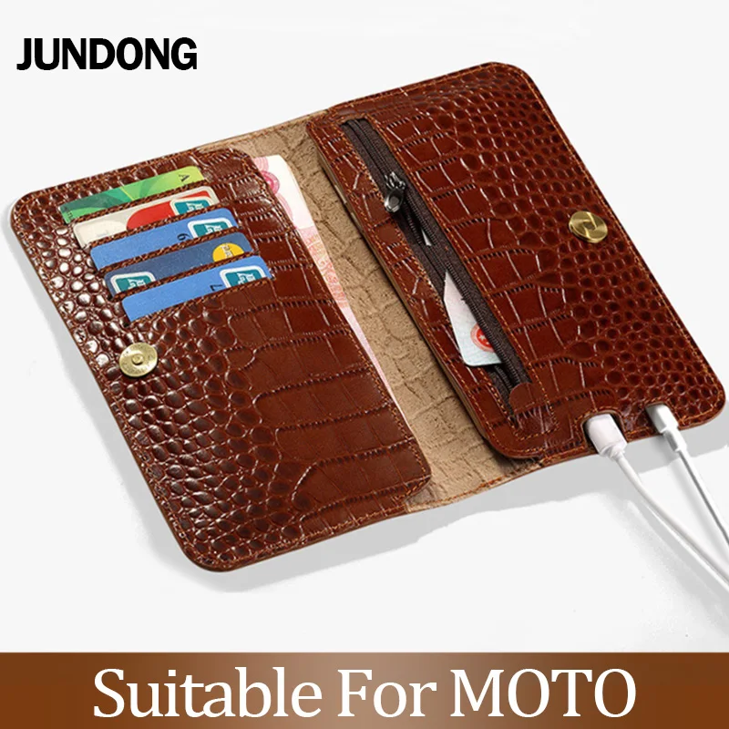

For MOTO G6 G7 Play Z2 Z3 Z4 Force P30 P40 Play Case Crocodile Texture Cover Cowhide Phone Bag Wallet Stand Wear And Tear