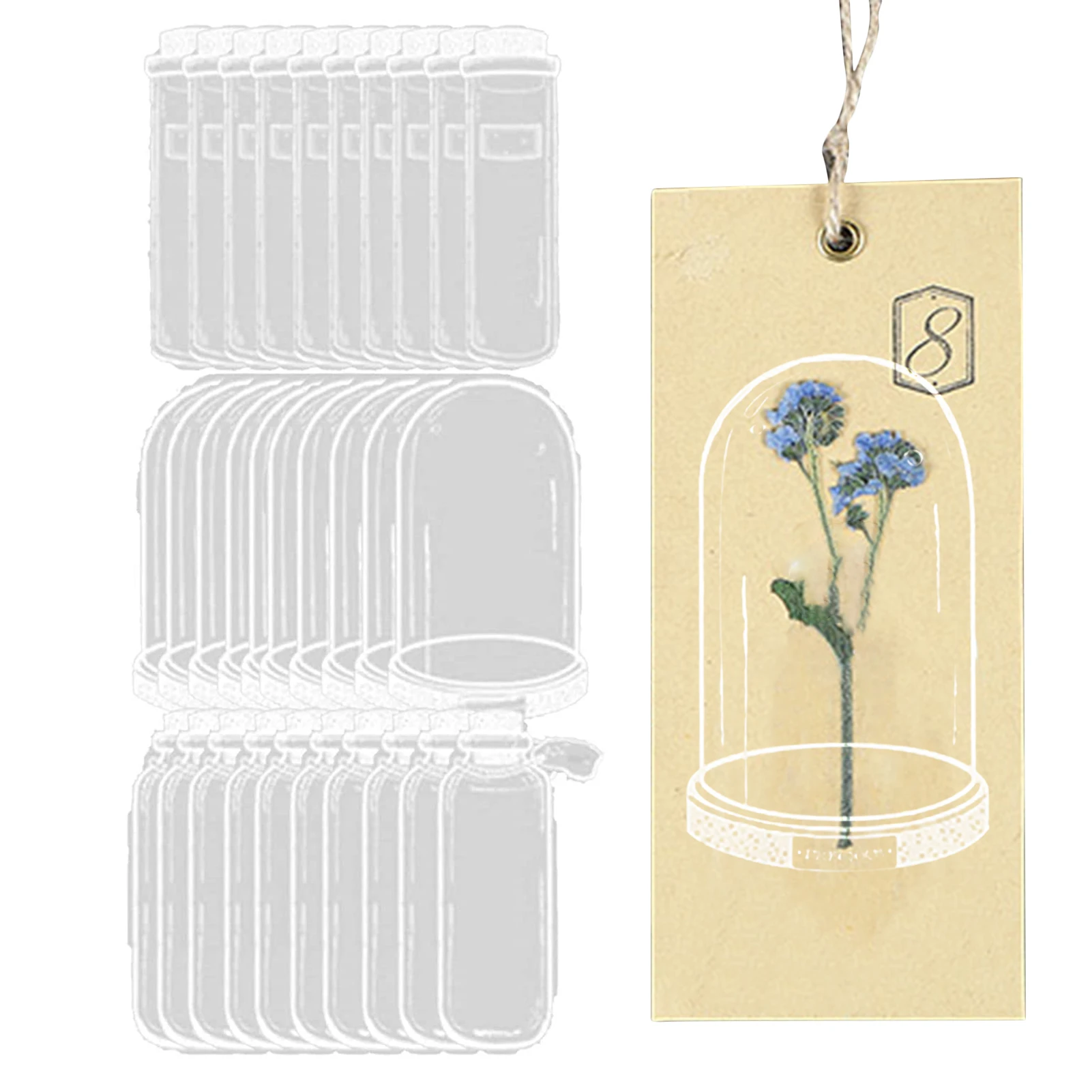 

Transparent Dried Flower Bookmarks Dried Flower Bookmarks Craft 30Pcs Pressed Dried Flower Bookmarks Handmade DIY Transparent