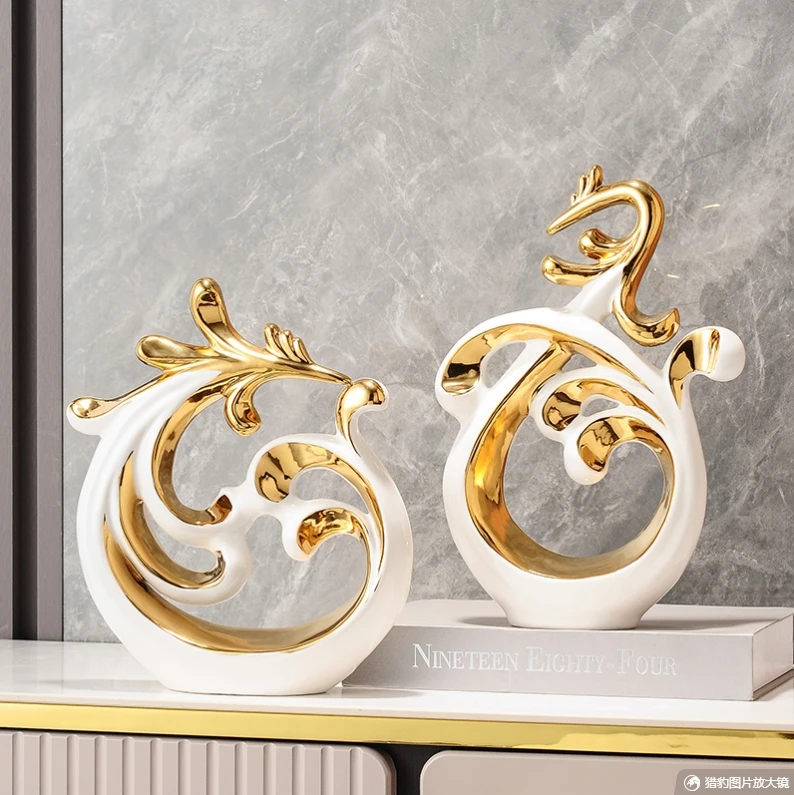 

Простой абстрактный Феникс, Керамическая скульптура, домашняя гостиная, Настольная статуя, украшения для шкафа, искусственное украшение