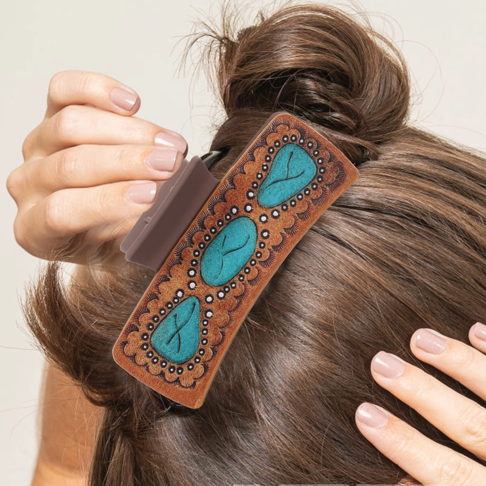 Женские блестящие заколки для волос с большим когтем толстый бант ромашками