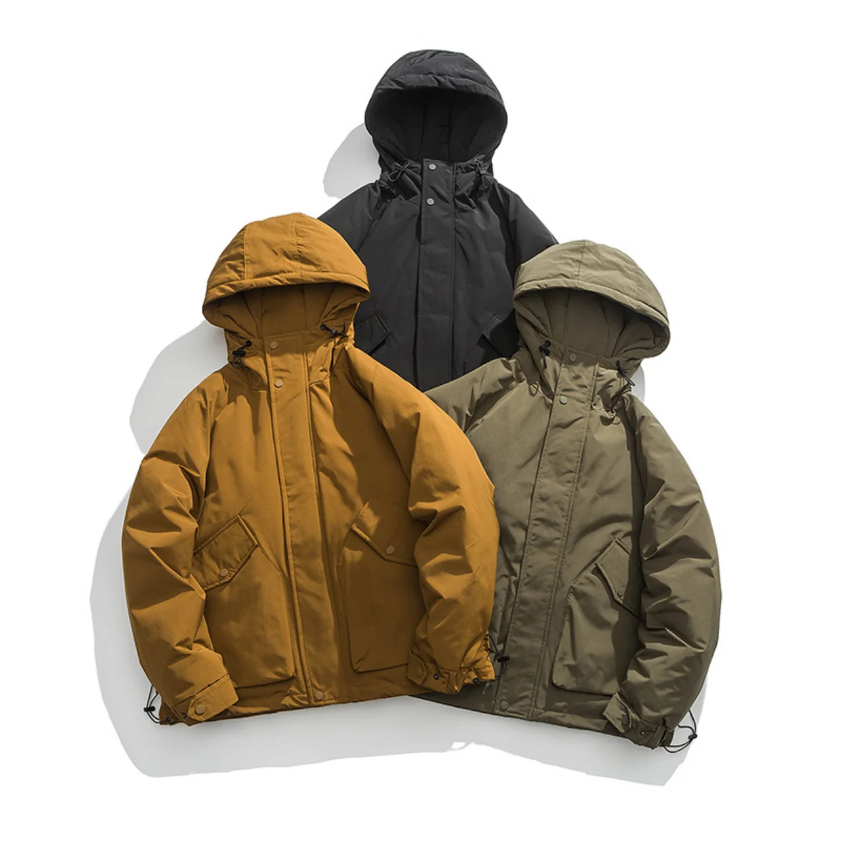 Cotton Coat Men's Outdoor Mountain Trench Coat Men's Cotton Coat Winter Japanese Vintage Overalls Men's Winter Jacket Men