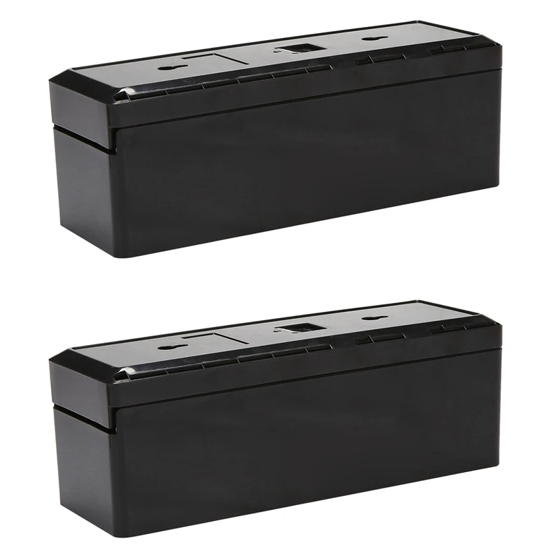 

2X LCD Automatic Aerosol Dispenser Luxurious Auto Toilet Home Disinfector Full Black Shell Suit For 300Ml Cans