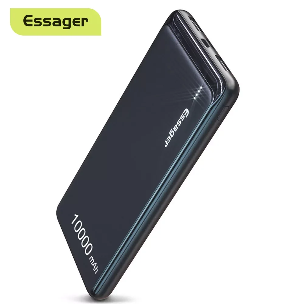 

NEW2023 10000mAh Slim Power Bank Portable External Battery Charger 10000 mAh Dual USB LED Powerbank For iPhone Poverbank