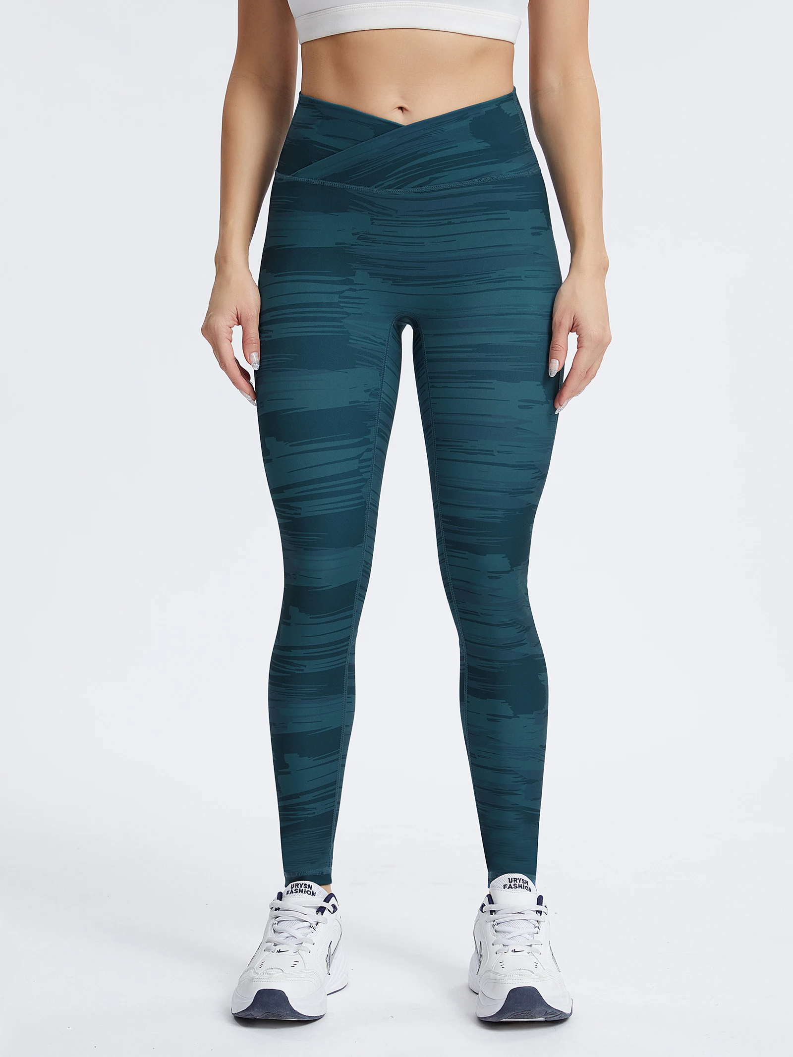 Crossover Leggings for Women Buttery Soft, High Waist Yoga Pants with Pockets for Women, Tummy Control Yoga Pants