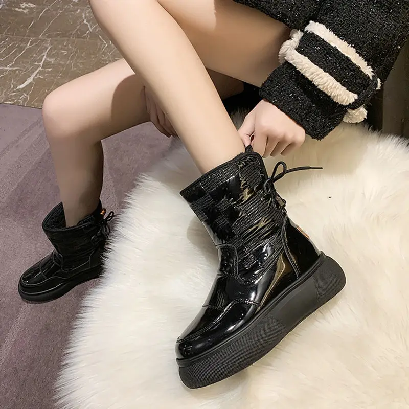 Women Snow Boots Winter Female Boots Thick Plush Waterproof Non-slip Thigh High Boots Fashion Warm Fur Woman Winter Shoes 2021