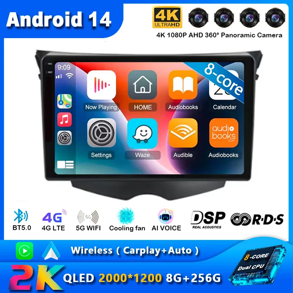 Автомагнитола на Android 14 для Hyundai Veloster FS 2011-2017 мультимедийный плеер с навигацией