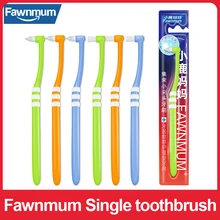 Fawnmum Orthodontic Toothbrush Pointed and Flat Head Soft Hair Correction Clean Teeth Gap Floss Oral Hygiene Teeth Braces 1Pcs