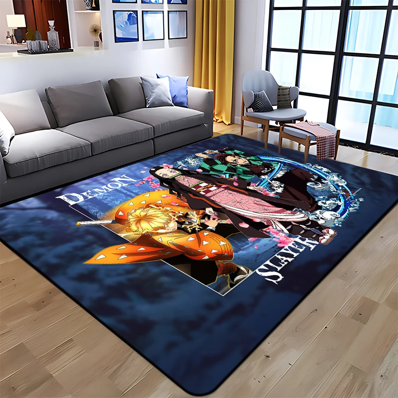

Demon Slayer Fashion 3D Art Print Floor Mat Living Room Carpet Anime Role for Adult Large Rug Indoor Area Soft Flannel Play Mat