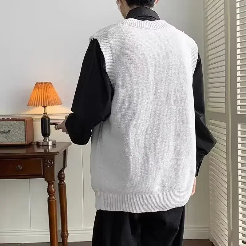 Свитер-жилет мужская уличная одежда повседневная свободная весенне-осенняя