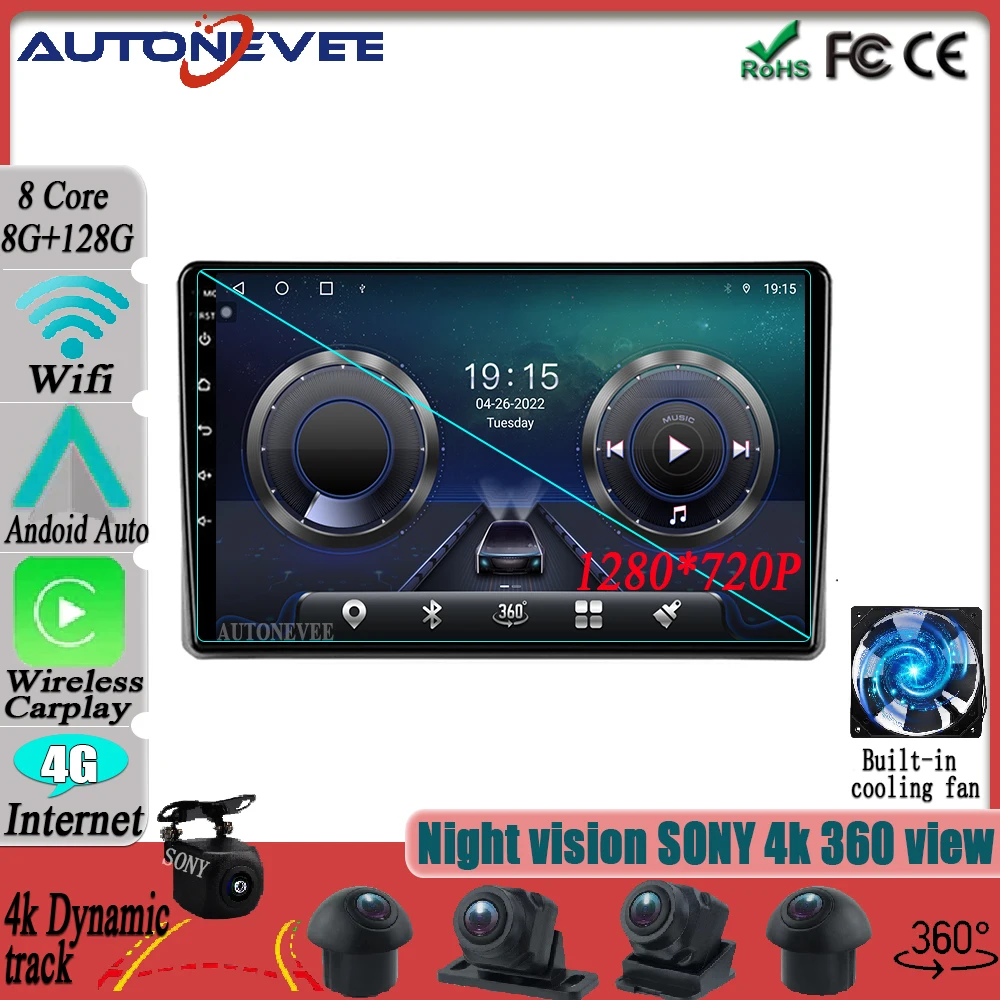 

360 Camera 6G+128G 9'' Android 11 Carplay For Mitsubishi L200 5 2018-2021 Auto Radio Multimedia Video Player Navigatie GPS