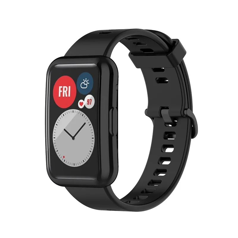 Screen Protector Cover for Huawei Watch Fit 2 Case Lightweight Tpu Bumper Scratch-resistant Thin Soft Flexible Shell
