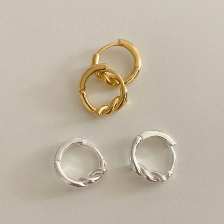 Нишевый дизайн чувственные элегантные модные металлические серьги-кольца для