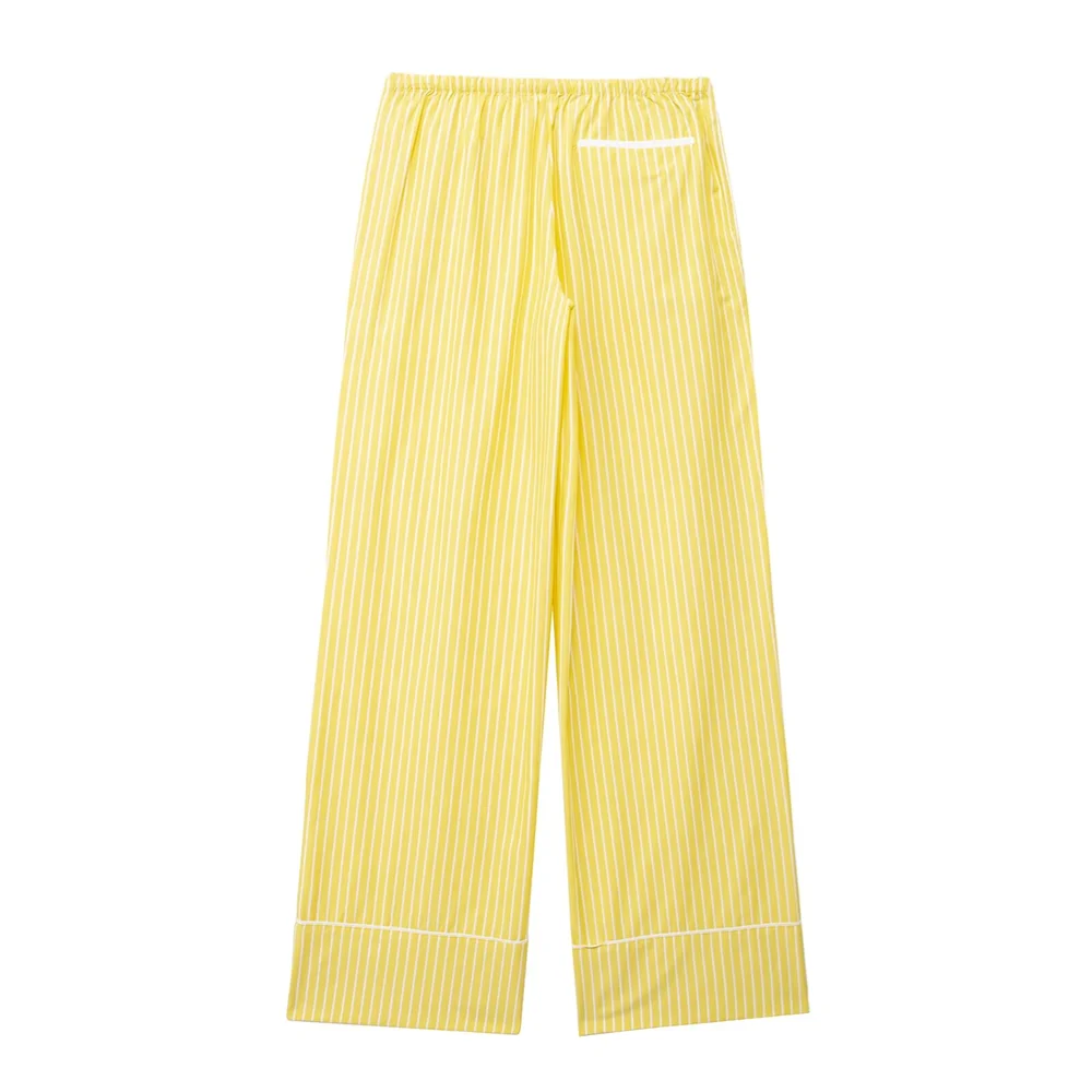 Женские Летние Модные Элегантные Повседневные Широкие Брюки Со Средней Талией И