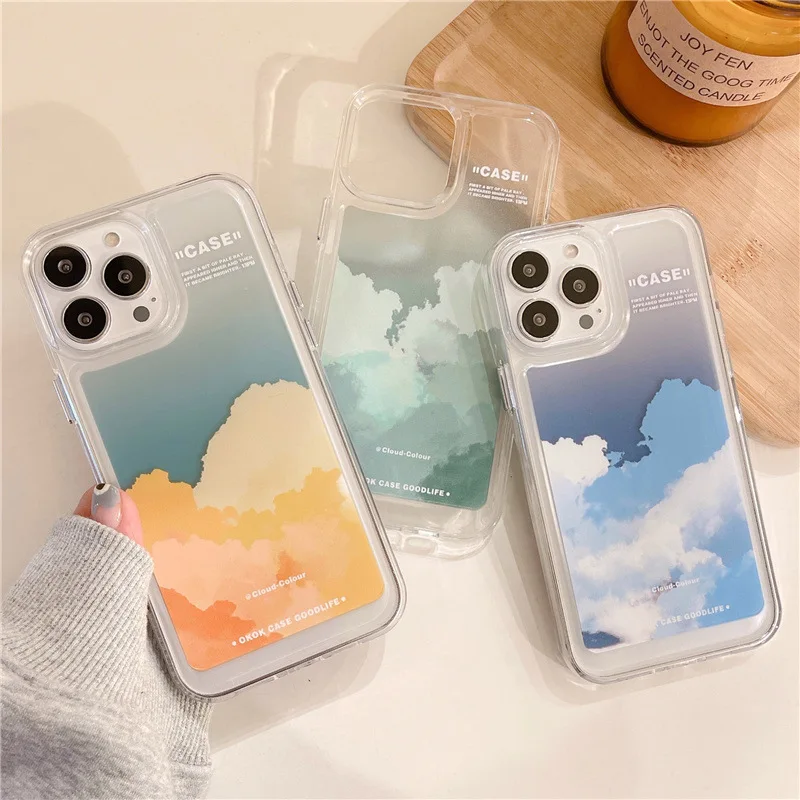 

Suitable for iPhone11 mobile phone case gradient cloud xsmax/11pro/12/13