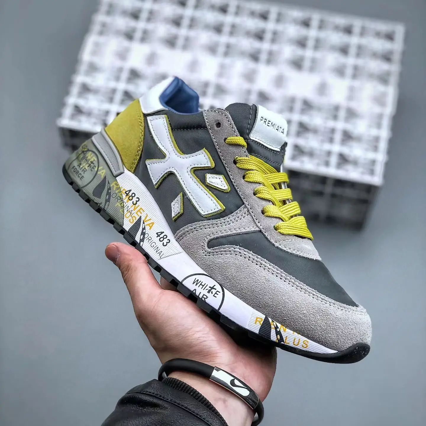 

Men's PREMIATA Shoes Fashion Lightning Skateboard Shoes Breathable Casual Shoes Student Couple Outdoor Sneakers Eur40-45