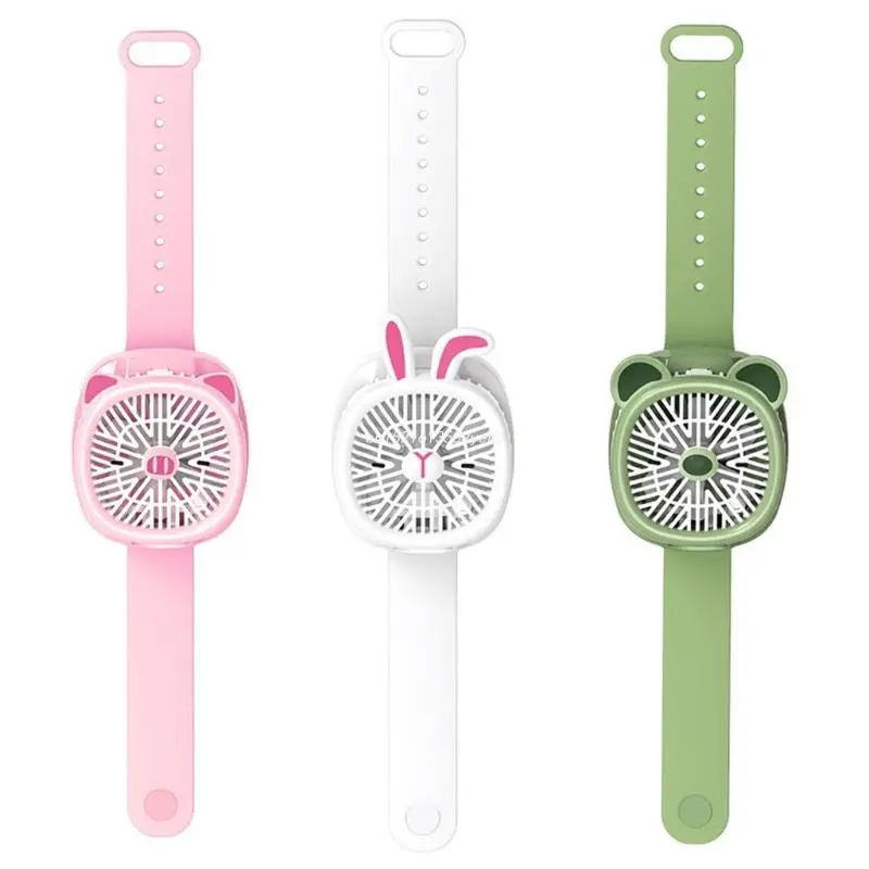 

Мультяшный вентилятор для часов, летний Складной вентилятор 5 В, мини-кулер, портативные бесшумные вентиляторы, Прямая поставка