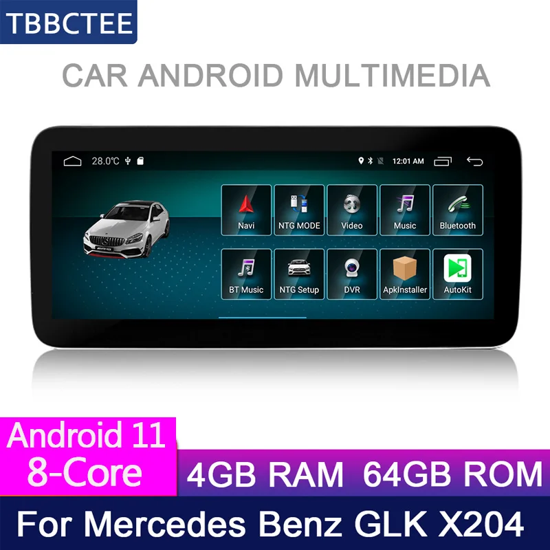 

Android 11 4G+64G Wireless CarPlay For Mercedes Benz MB GLK X204 2013~2015 NTG Car Radio GPS Multimedia player Navigation Navi