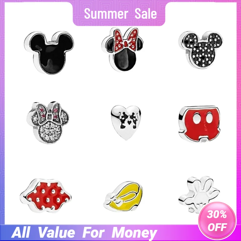 

DIY плавающий медальон ожерелья маленькие подвески для женщин ювелирные изделия Серебро 925 оригинальная мышь икона лук юбка брюки обувная ро...