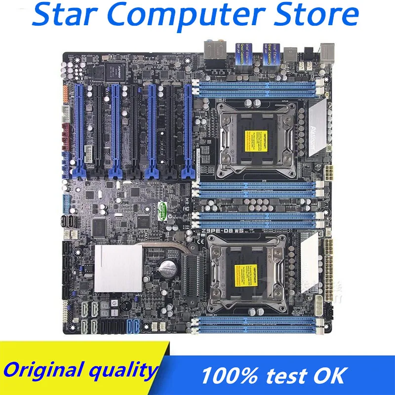 

X79 LGA 2011 для ASUS Z9PE-D8 WS материнская плата DDR3 компьютер USB3.0 SATA3 настольная материнская плата Б/у