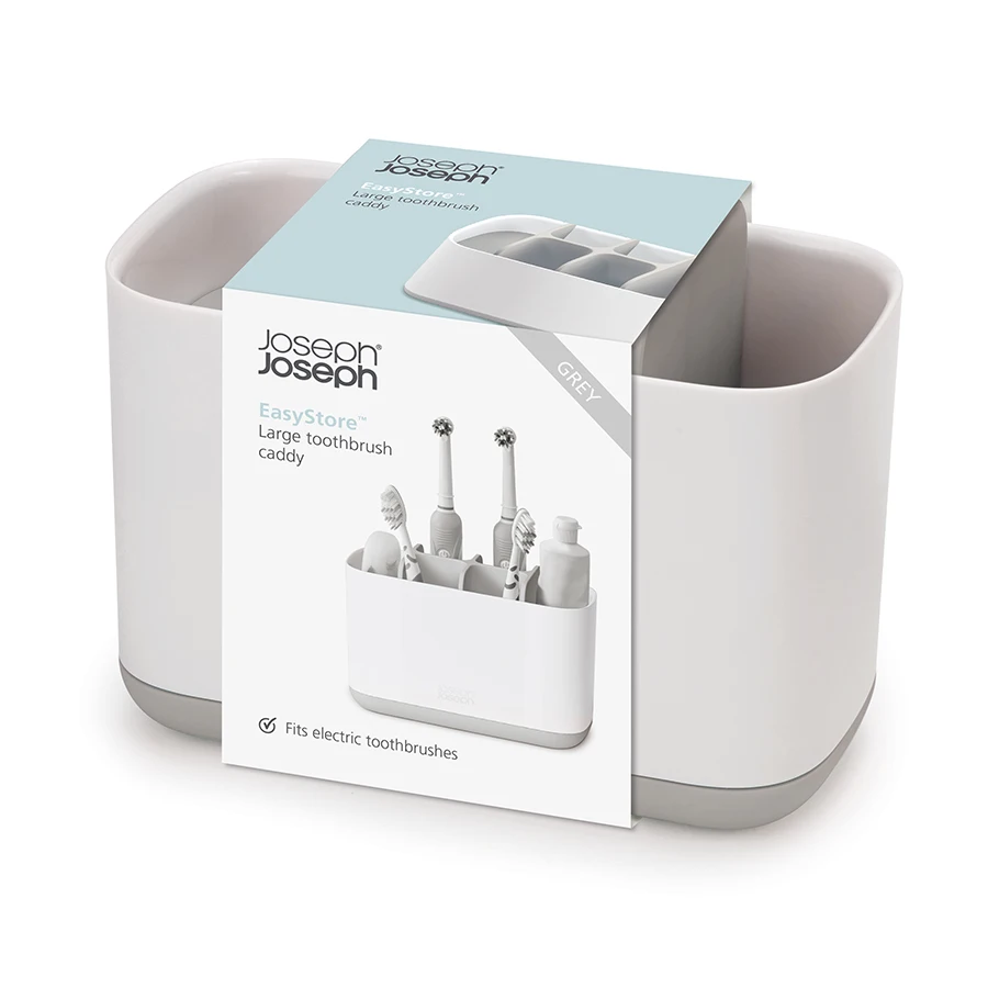 Органайзер для зубных щеток Joseph EasyStore 13х9 5х17 5 см бело-серый (70510) - купить по