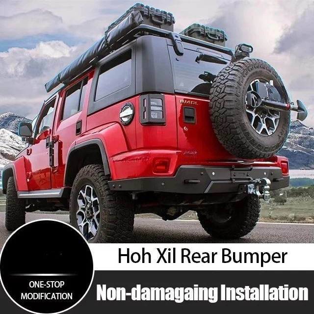 Фото Высококачественный стальной задний бампер Hoh Xil для BAIC BJ40, модифицированный задний бампер №2