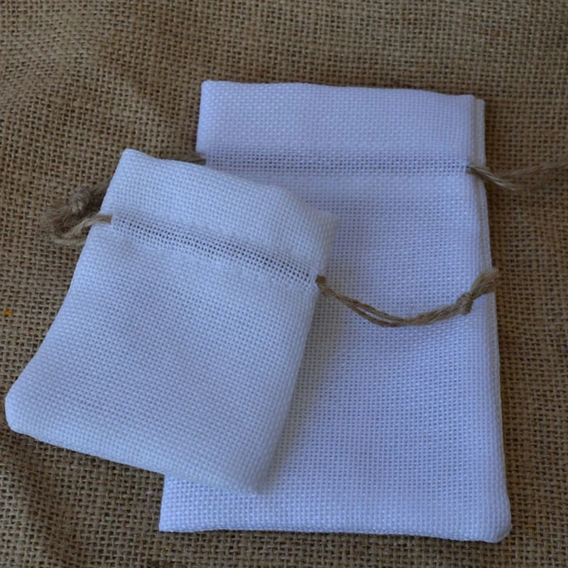 

50 шт. Персонализированная приветственная сумка Hibiscus на заказ-тяжелая хлопчатобумажная парусиновая двойная шнуровка мини-сумочка для подарка на свадьбу